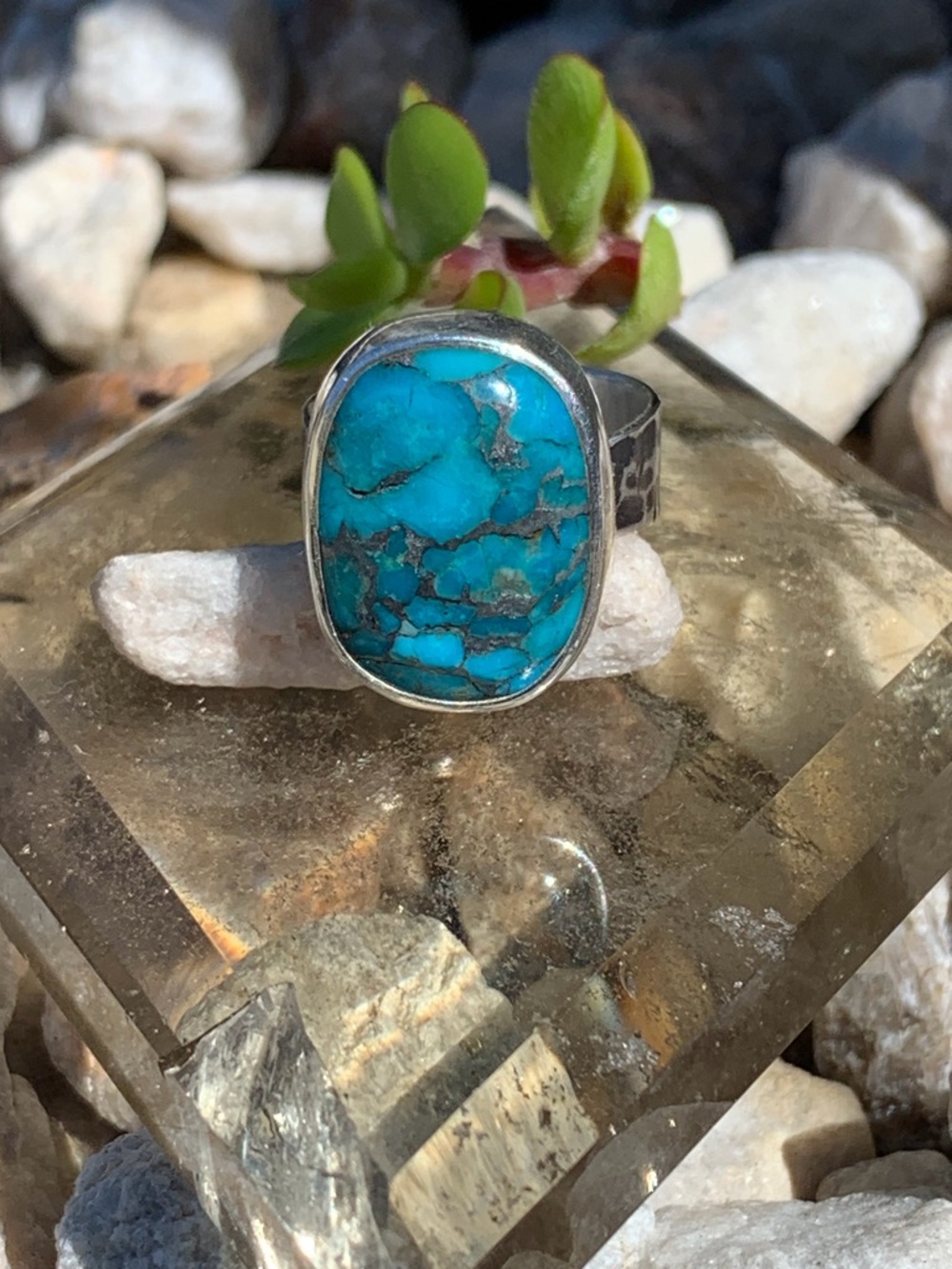 Sterling Silver Blue Mojave Turquoise Ring